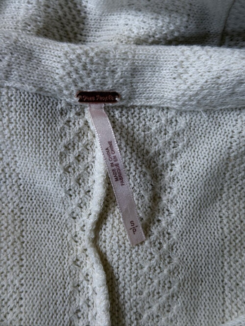 Free People Shirt Small Womens White Long Sleeve Full Length Collared Woven - Picture 6 of 8